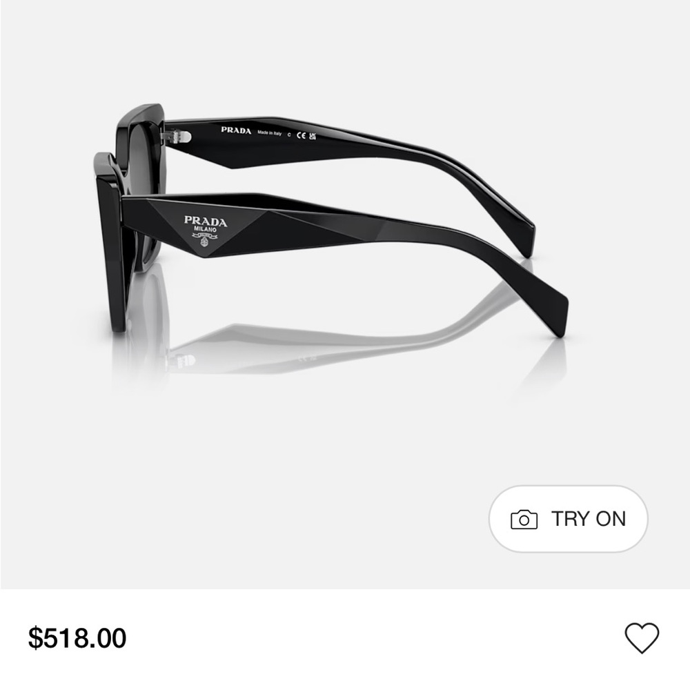 Prada Glossy Black Eyewear